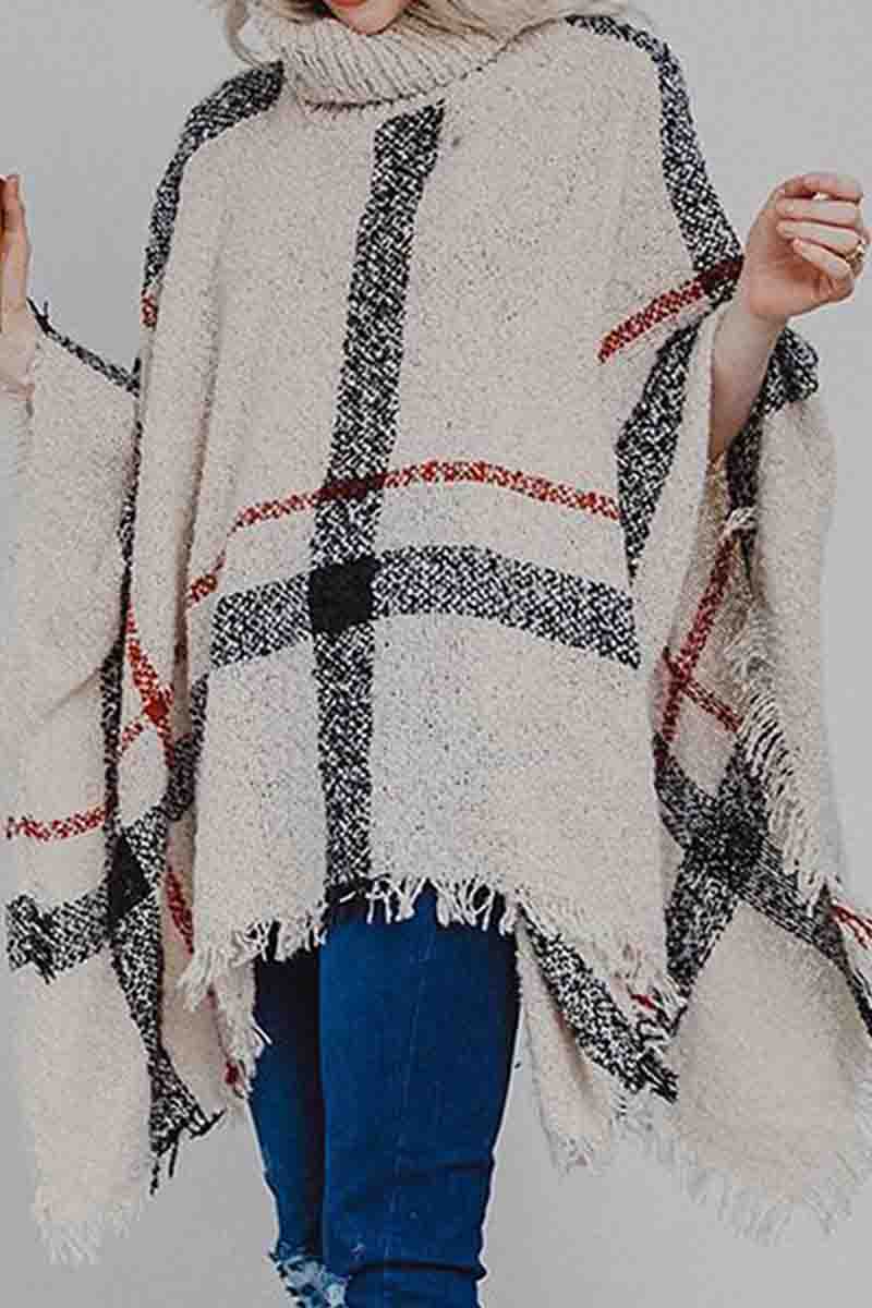 Casual Plaid Print One Size Cloak (3 Colors) Fashionpara