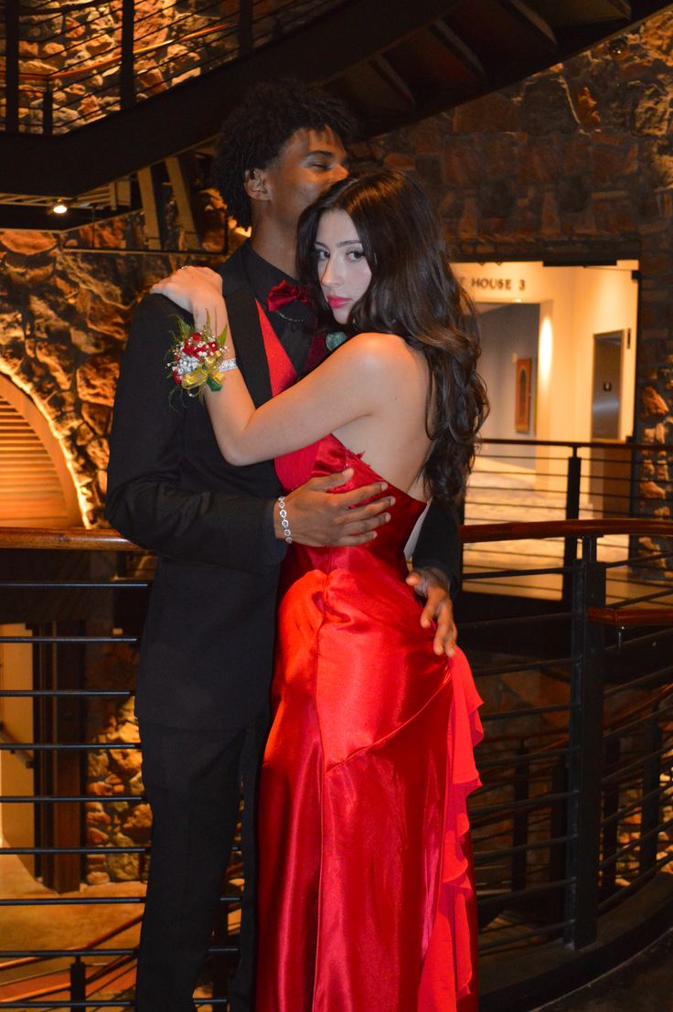 V Neck Red Prom Dress Formal Graduation Party Dress - Fashionpara