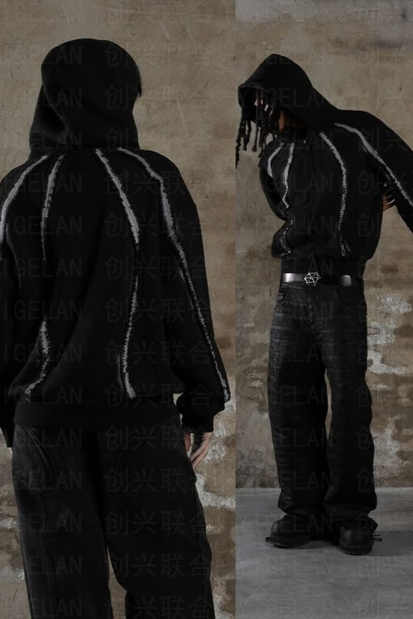 Washed Pocket Zip Hoodie 2