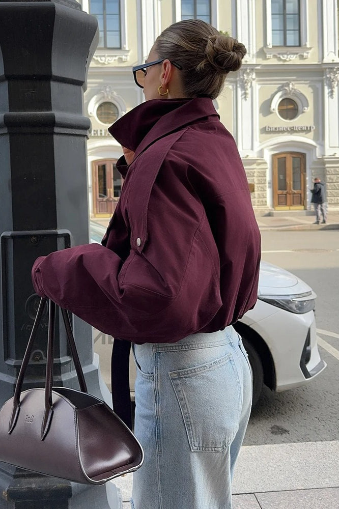 Buttoned Short Street Jacket 5