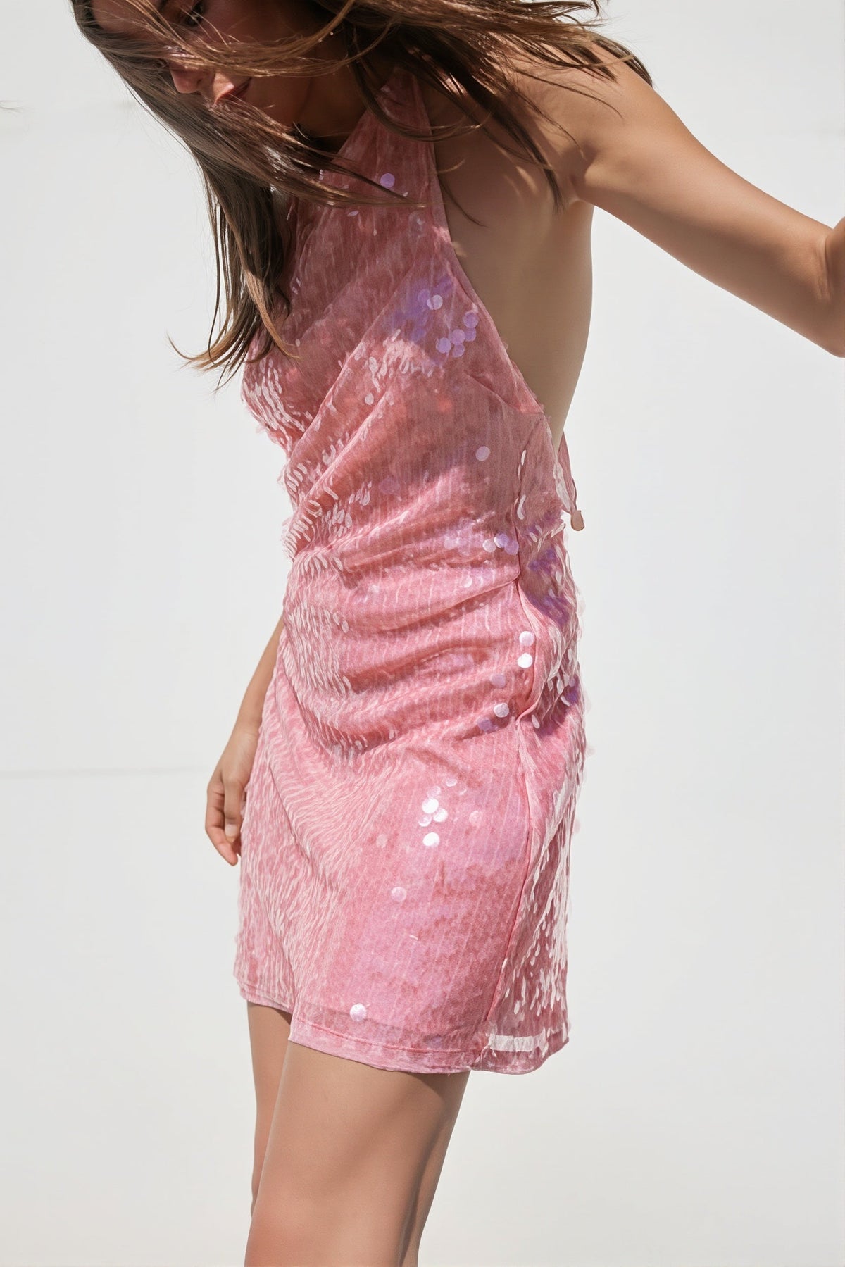Sequin Halter Neck Bodycon Mini Dress 2