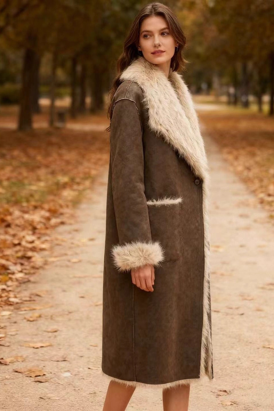 Long Double-Sided Reversible Winter Elegant Coat