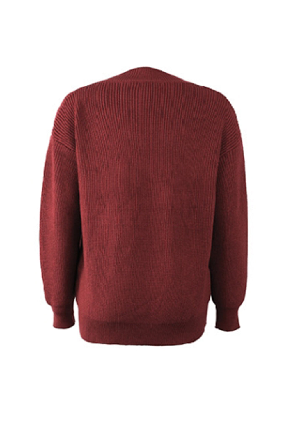 RadyRin V-Neck Solid Color Sweater for Effortless Style