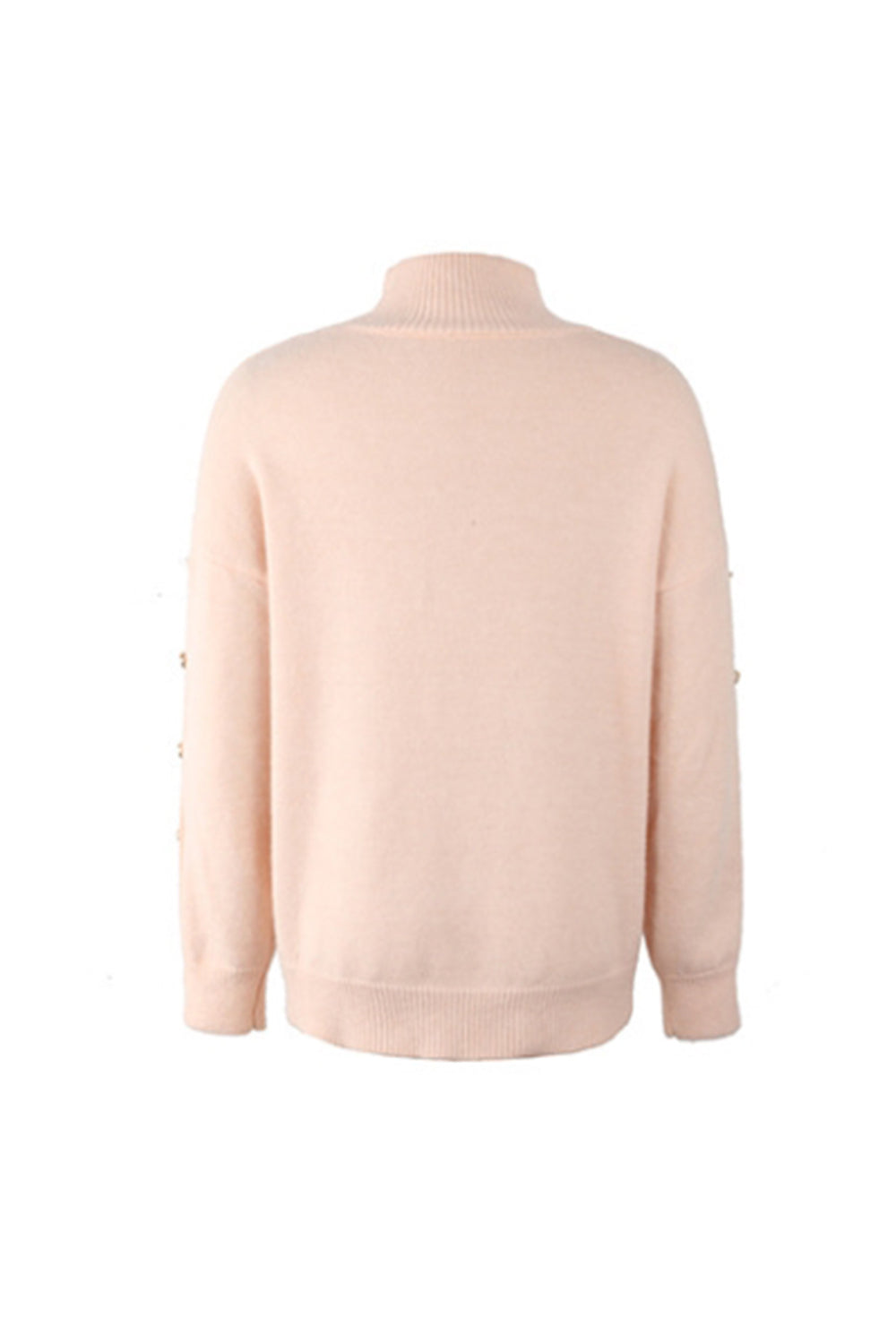 RadyRin High Neck Button Knit Sweater for Elegant Style
