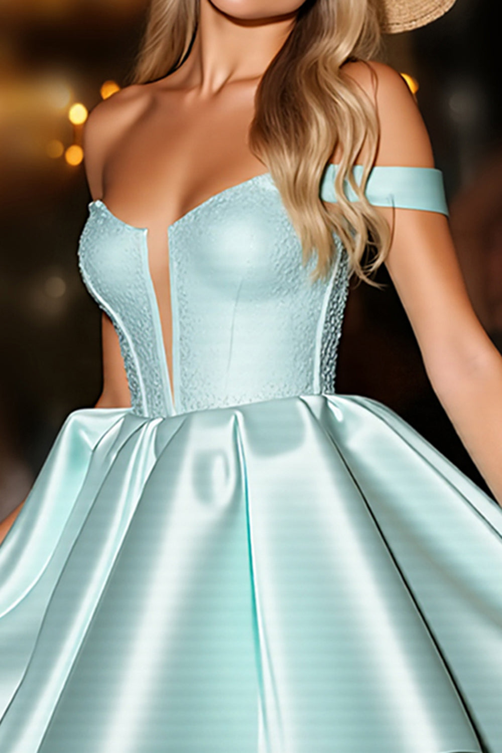 Green Satin Corset A Line Short Homecoming Dress