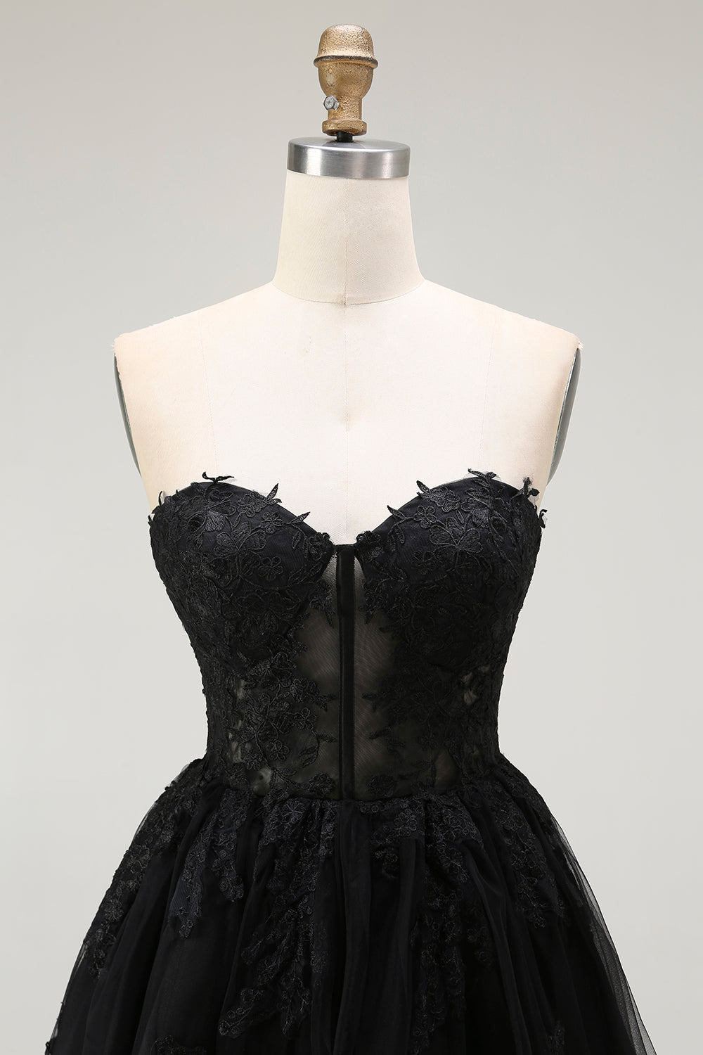 Black Corset A Line Sweetheart Short Homecoming Dress