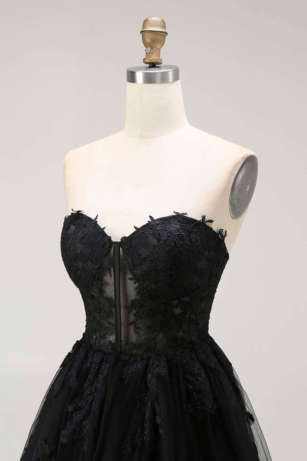 Black Corset A Line Sweetheart Short Homecoming Dress