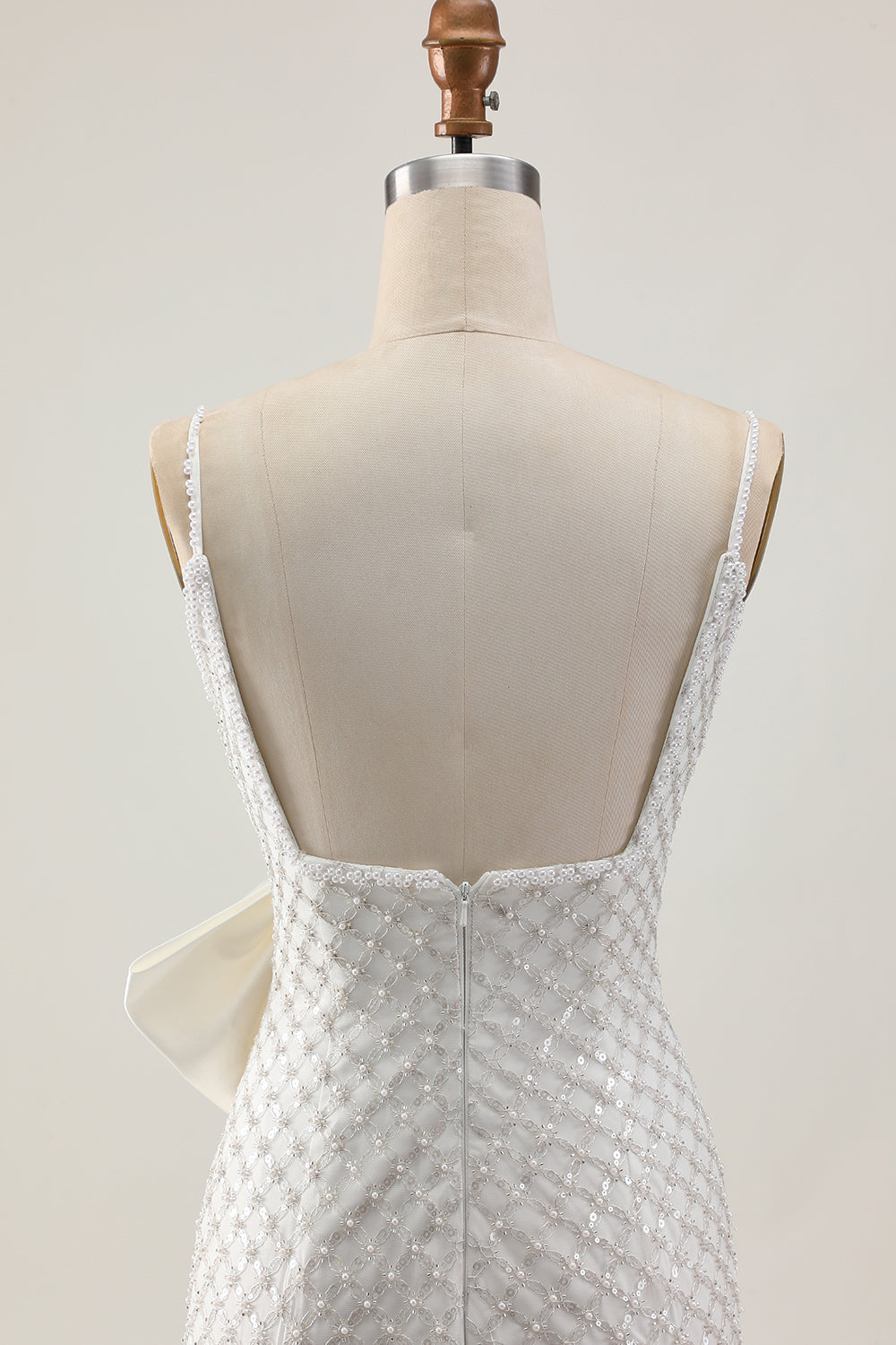 Sparkly White Pearls Short Tight Homecoming Dress