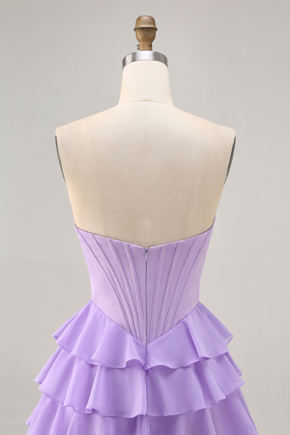 Sparkly Purple Sweetheart Corset Short Homecoming Dress with Ruffles
