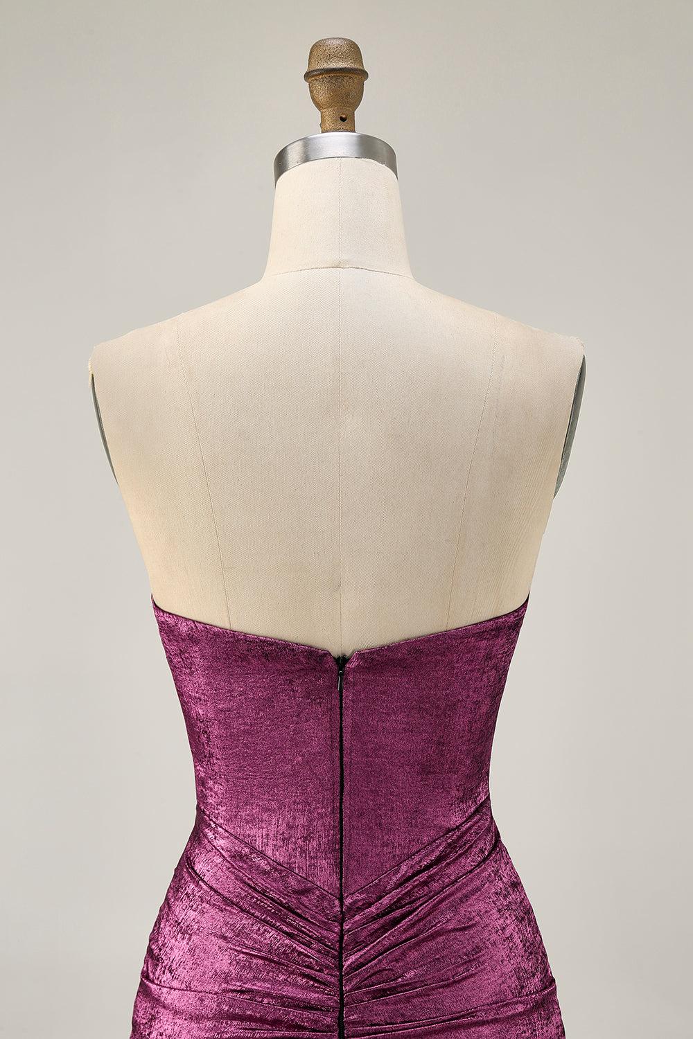 Sparkly Golden Strapless Short Tight Homecoming Dress with Beading