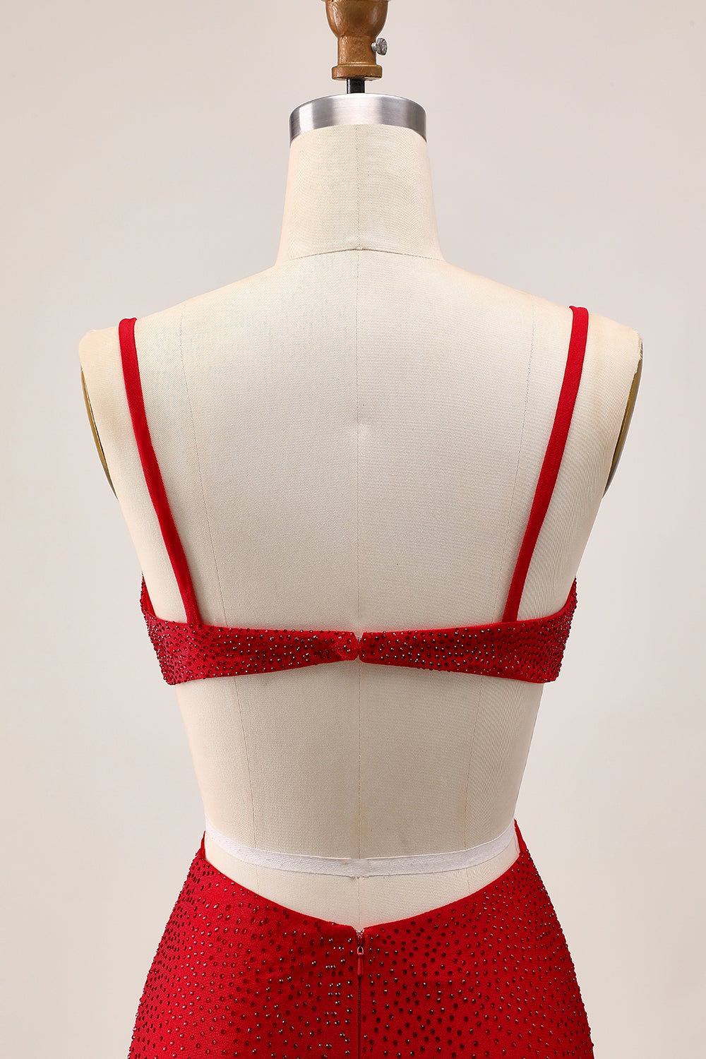 Sparkly Red Tight Cut Out Short Homecoming Dress with Beading