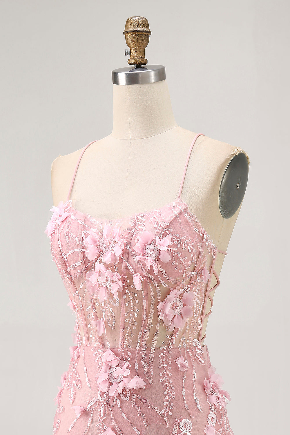 Sequins Beaded Blush Bodycon Short Corset Homecoming Dress