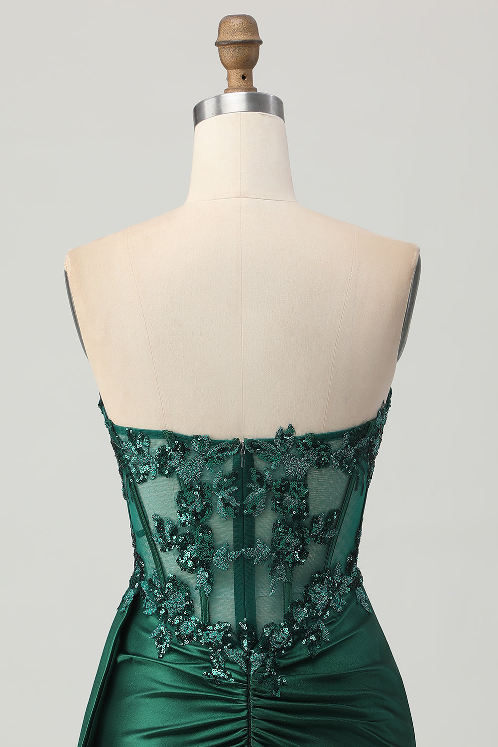 Sparkly Dark Green Sweetheart Corset Short Homecoming Dress