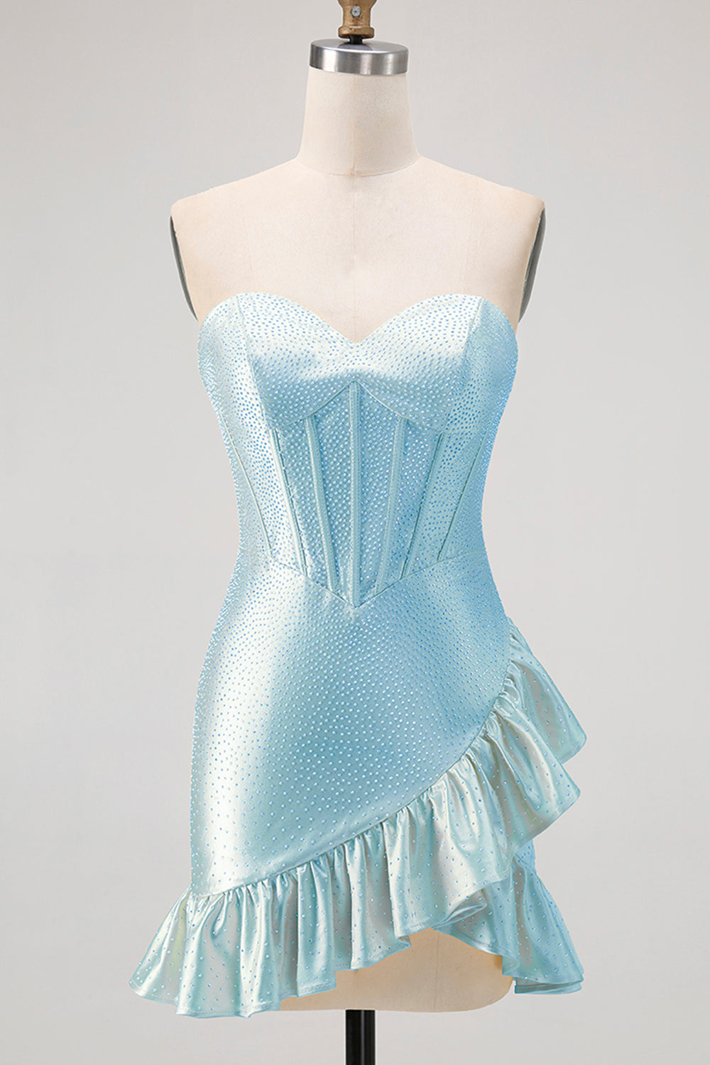 Sparkly Yellow Corset Sweetheart Short Homecoming Dress with Beading