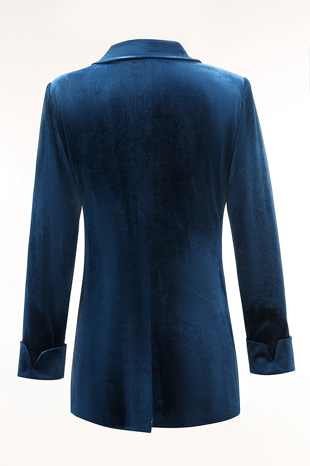 Peacock Blue 2 Piece Velvet Notched Lapel Women Prom Suits