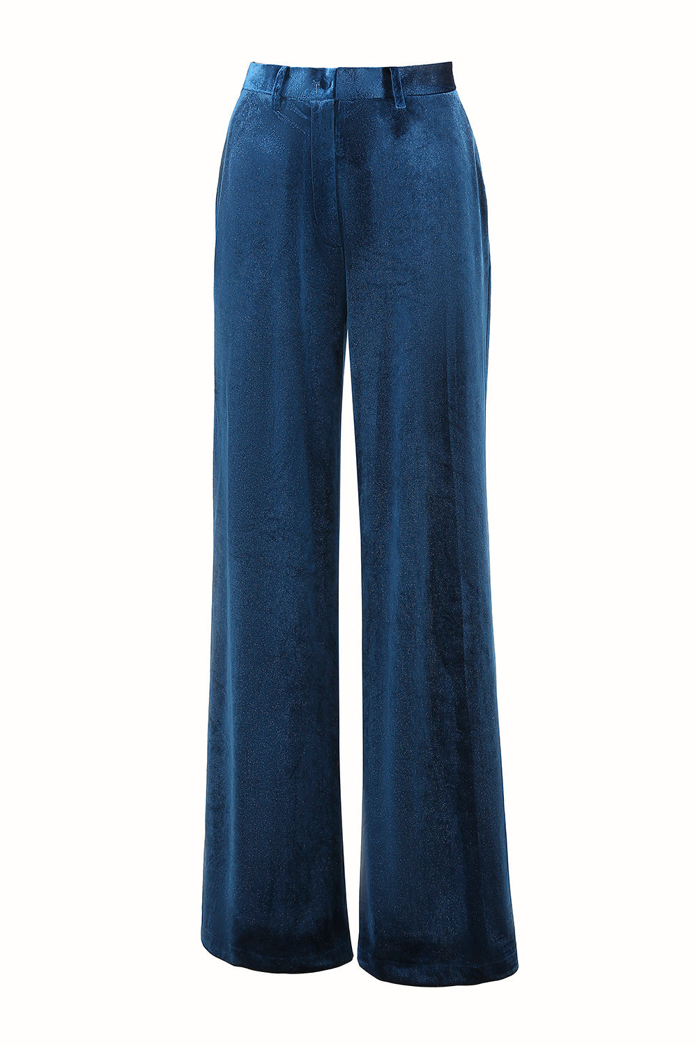 Peacock Blue 2 Piece Velvet Notched Lapel Women Prom Suits