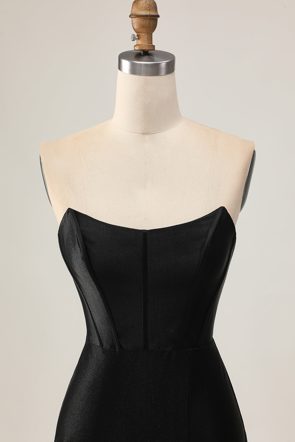 Sparkly Black Corset Tight Strapless Short Homecoming Dress with Beading