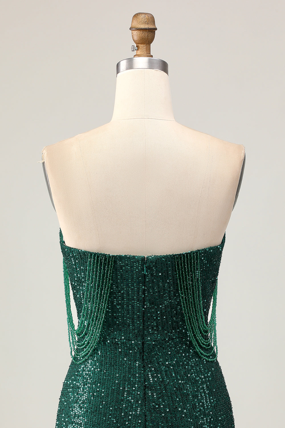 Sparkly Dark Green Sequins Short Tight Homecoming Dress with Beading