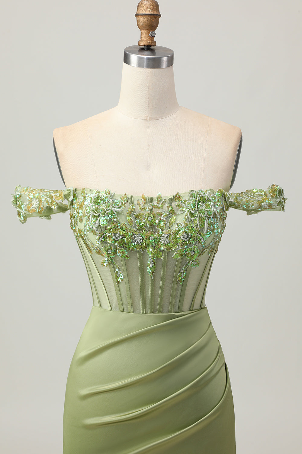 Sparkly Green Tight Corset Short Homecoming Dress with Sequins