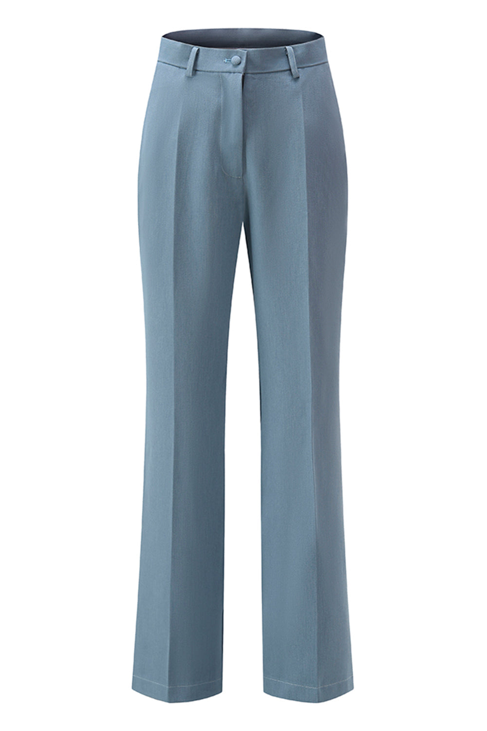 Grey Blue 2 Piece Cut Out Notched Lapel Women Prom Suits