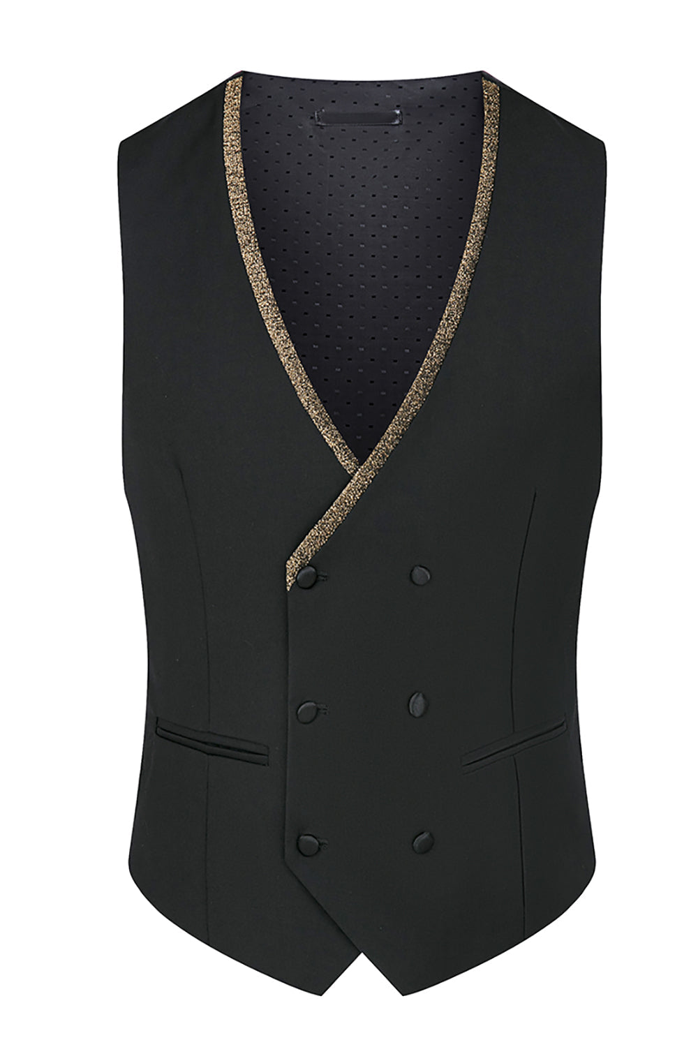 Jacquard Black Shawl Lapel 3 Pieces Prom Suits