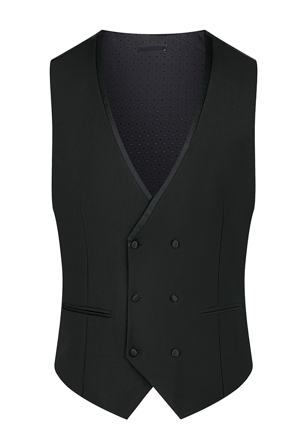 Jacquard Black Shawl Lapel 3 Pieces Prom Suits
