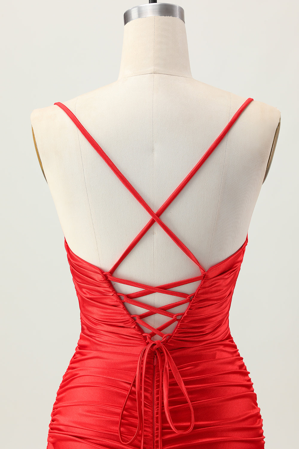 Sparkly Red Cut Out Tight Short Homecoming Dress with Rhinestone