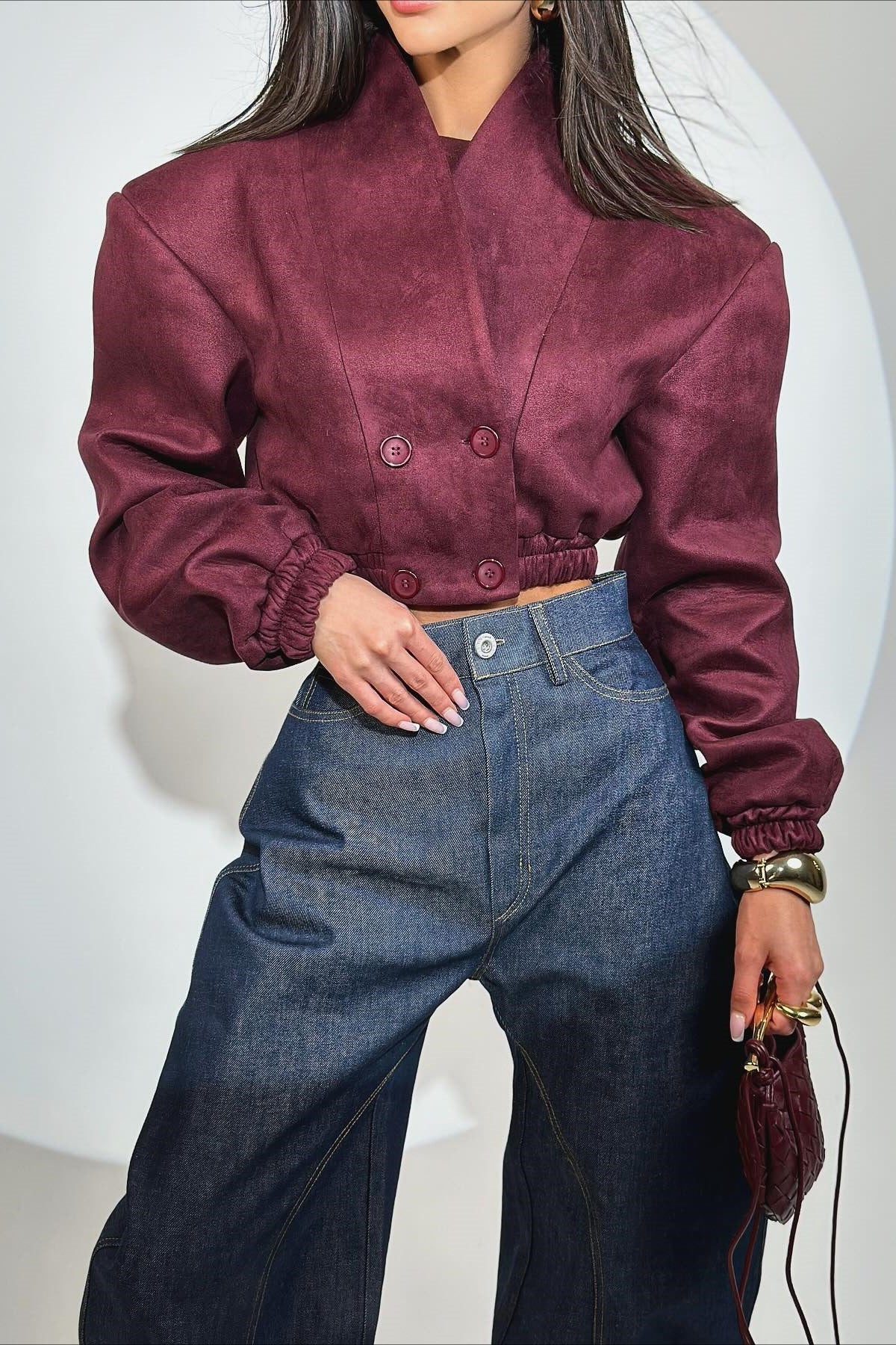 Double Breasted Slim Fit Coat for Elegant Winter Style