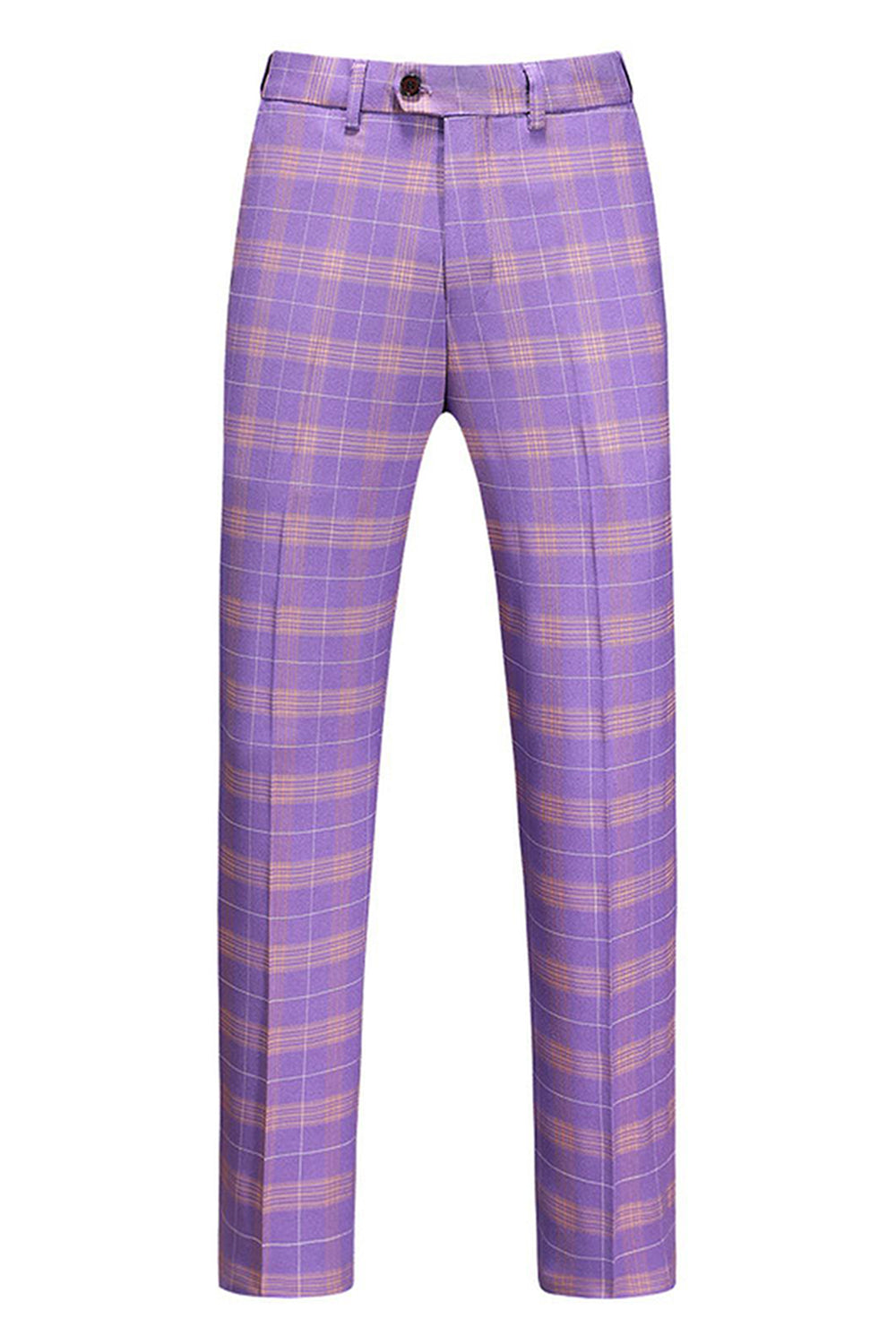 Men's Violet Striped Notched Lapel 3 Pieces Prom Suits