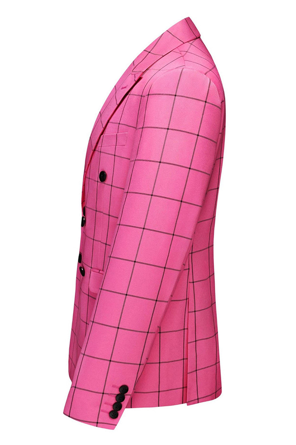 Pink Striped 2 Pieces Peaked lapel Men's Prom Suits