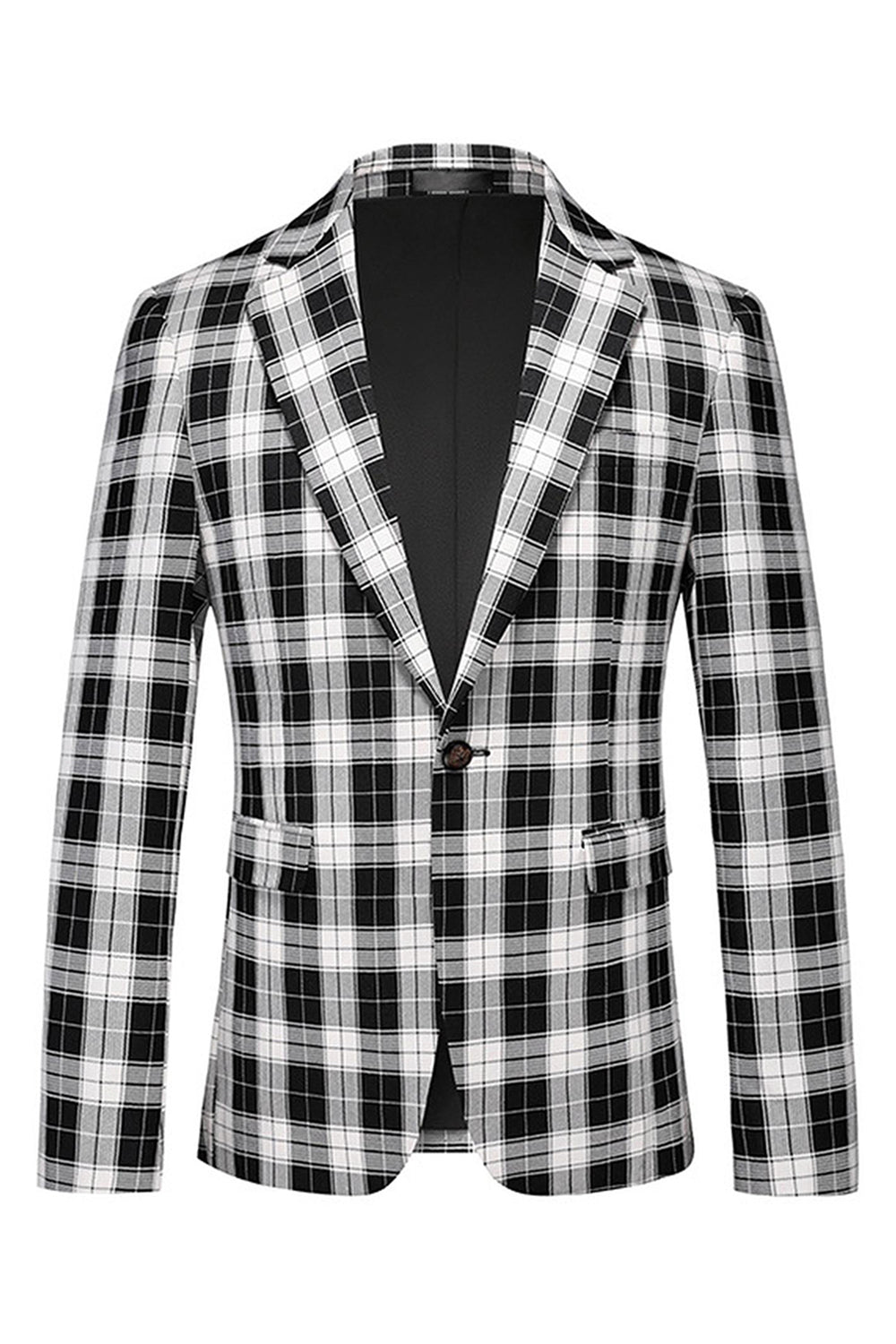Red Vintage Notched Lapel Striped Prom Blazer