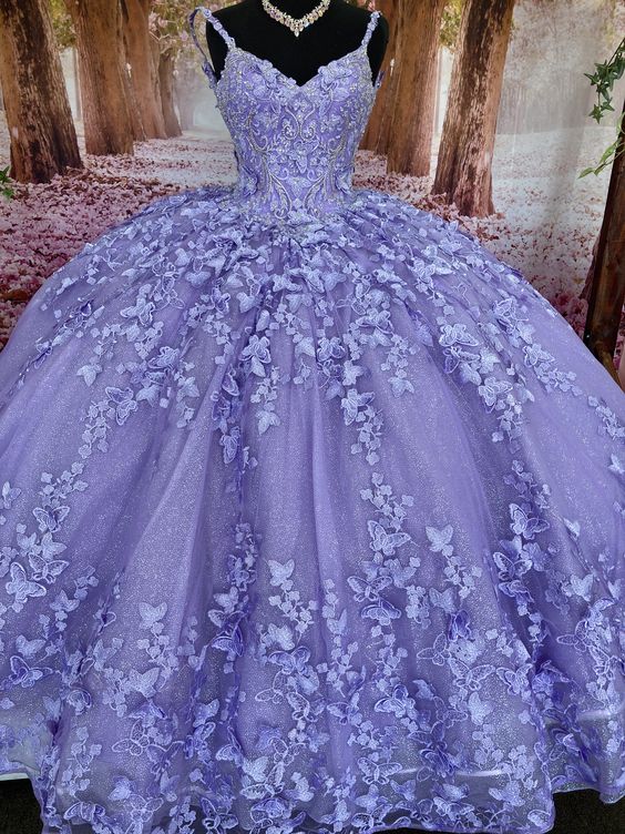 Purple Princess Ball Gown Quinceańera Dress Sweet 16 Dress - Fashionpara