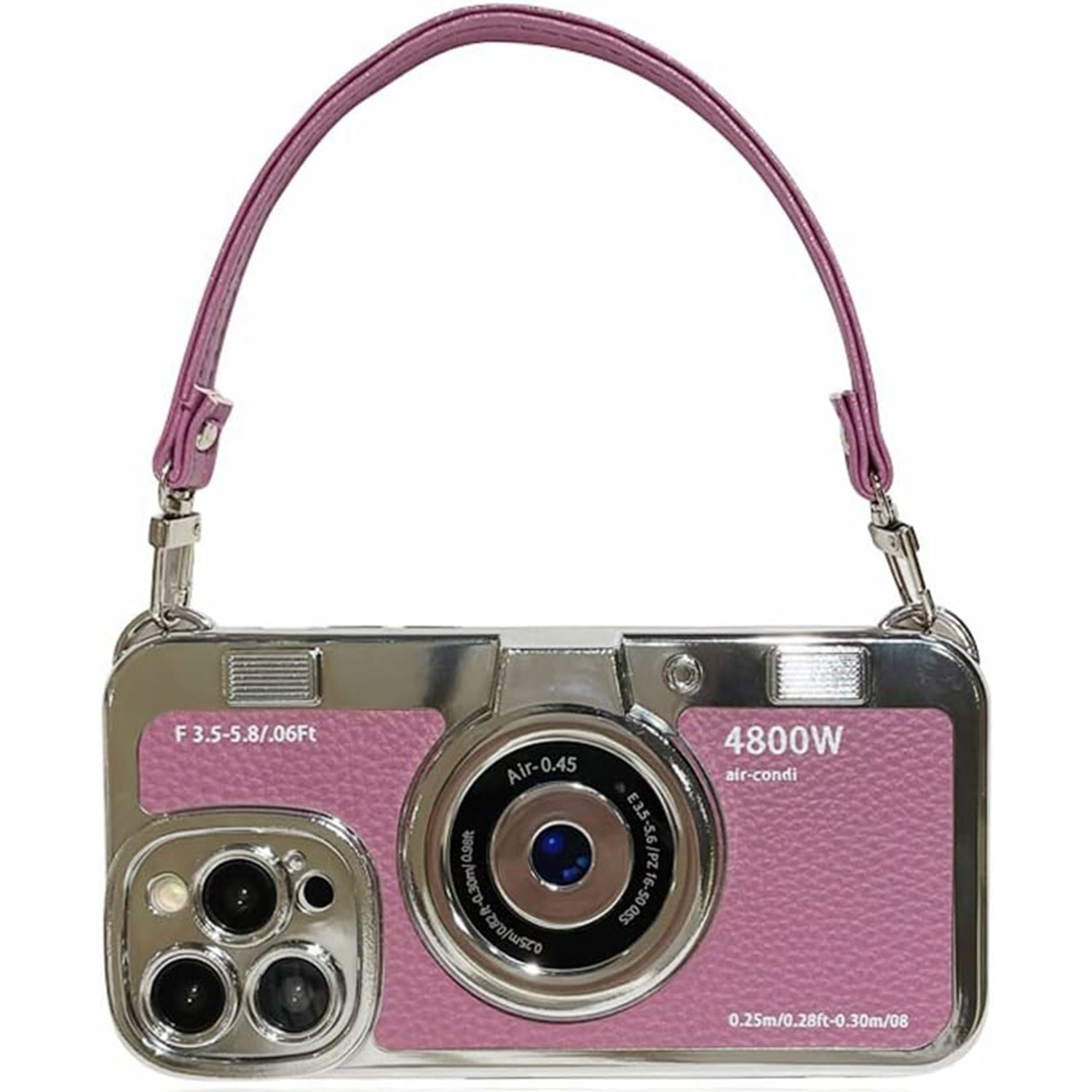 Cute 3D Vintage Camera Phone Case with Hand Strap Unique Cool Silicone TPU Case Shockproof Protective Case Girls for iPhone 11 12 13 14 15