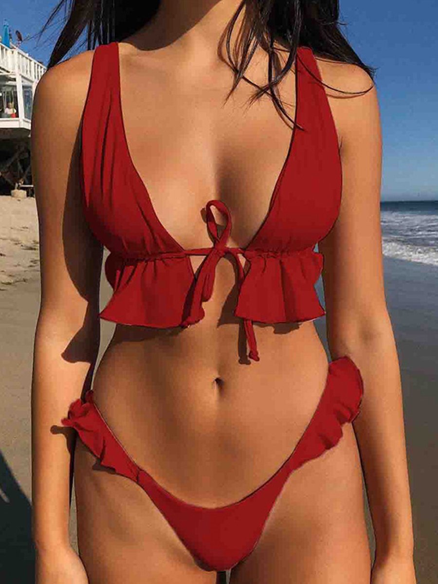 Solid LACE BIKINI - Fashionpara