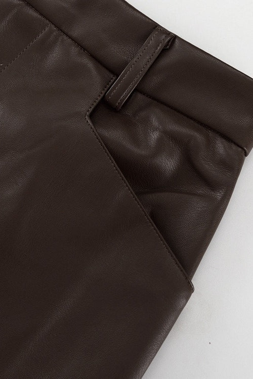 Vintage Faux Leather Pencil Maxi Skirt