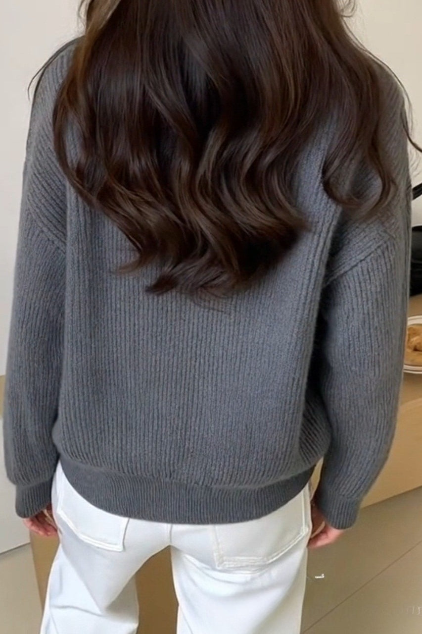 Loose Fit High Neck Sweater 4