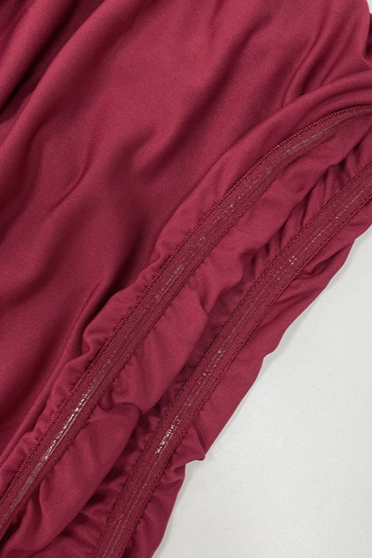 Strapless Ruched Flowy Maxi Formal Dress - View 11