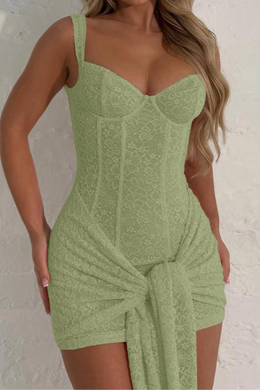 Velvet One Shoulder Wrap Maxi Dress - View 7