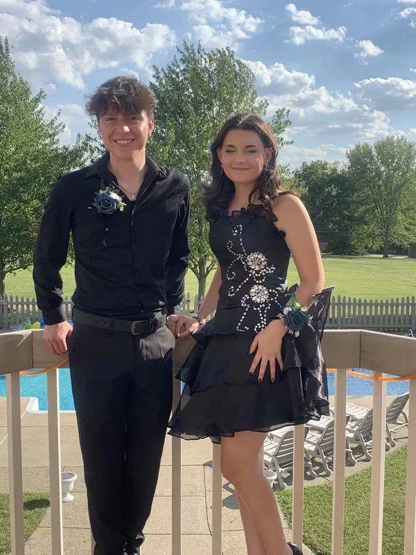 Vintage Black Chiffon Beaded Short Prom Dress Formal 8th Grade Homecoming Dress S849