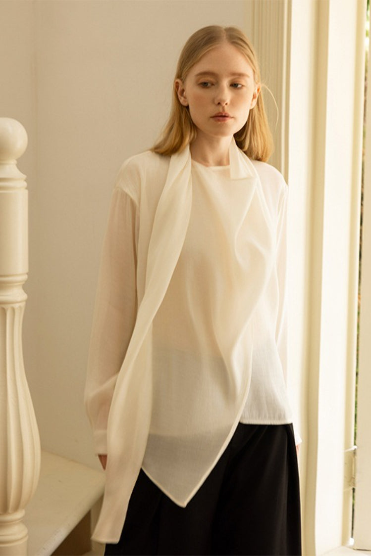 Cowl Neck Long Sleeve Top