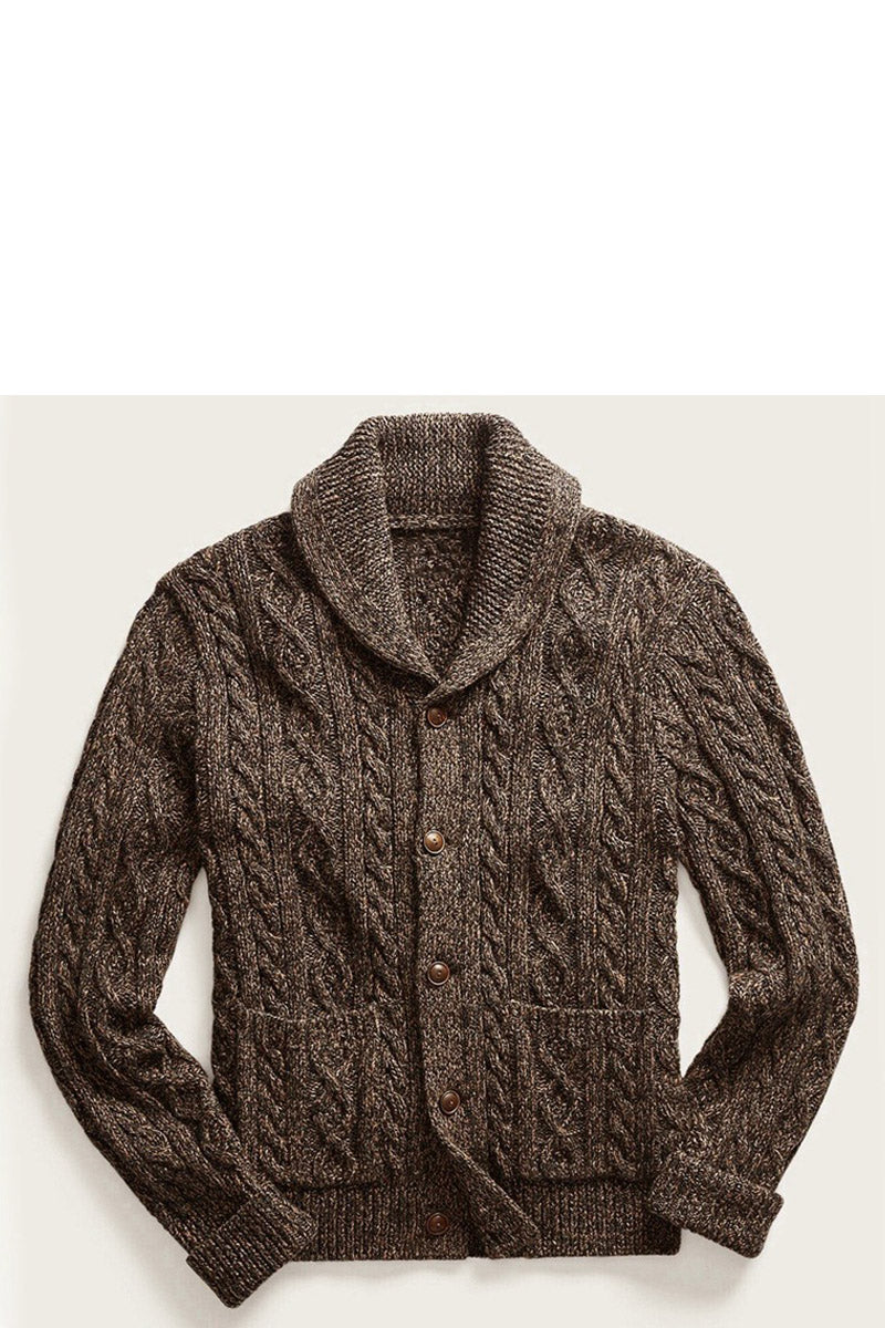 Uniqshe Men's Lapel Single Breasted Long Sleeve Cardigan Jumper Jacket Fashionpara