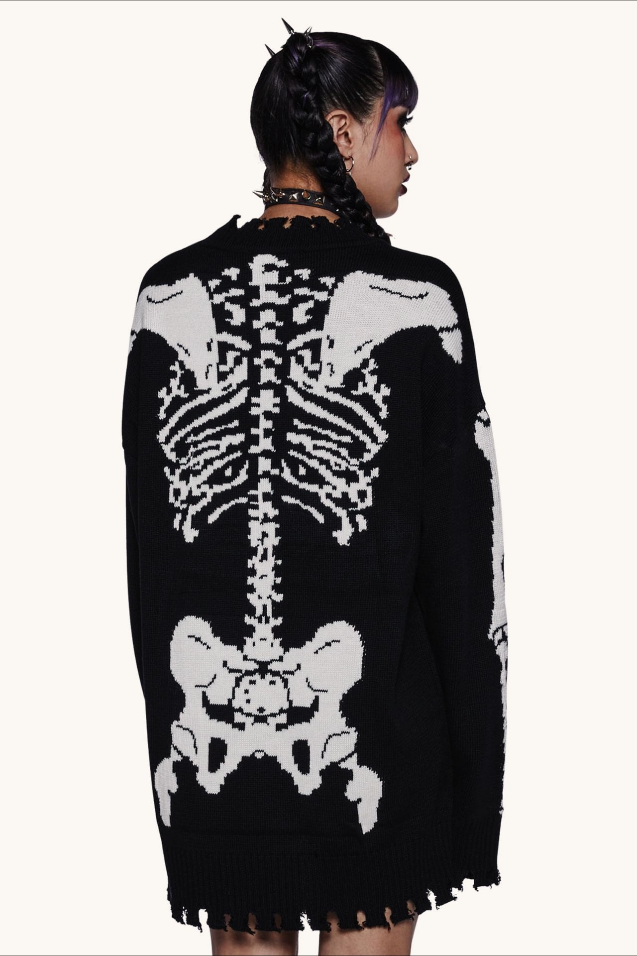 PrincessAce Y2K Gothic Skull Oversized Sweater for Style