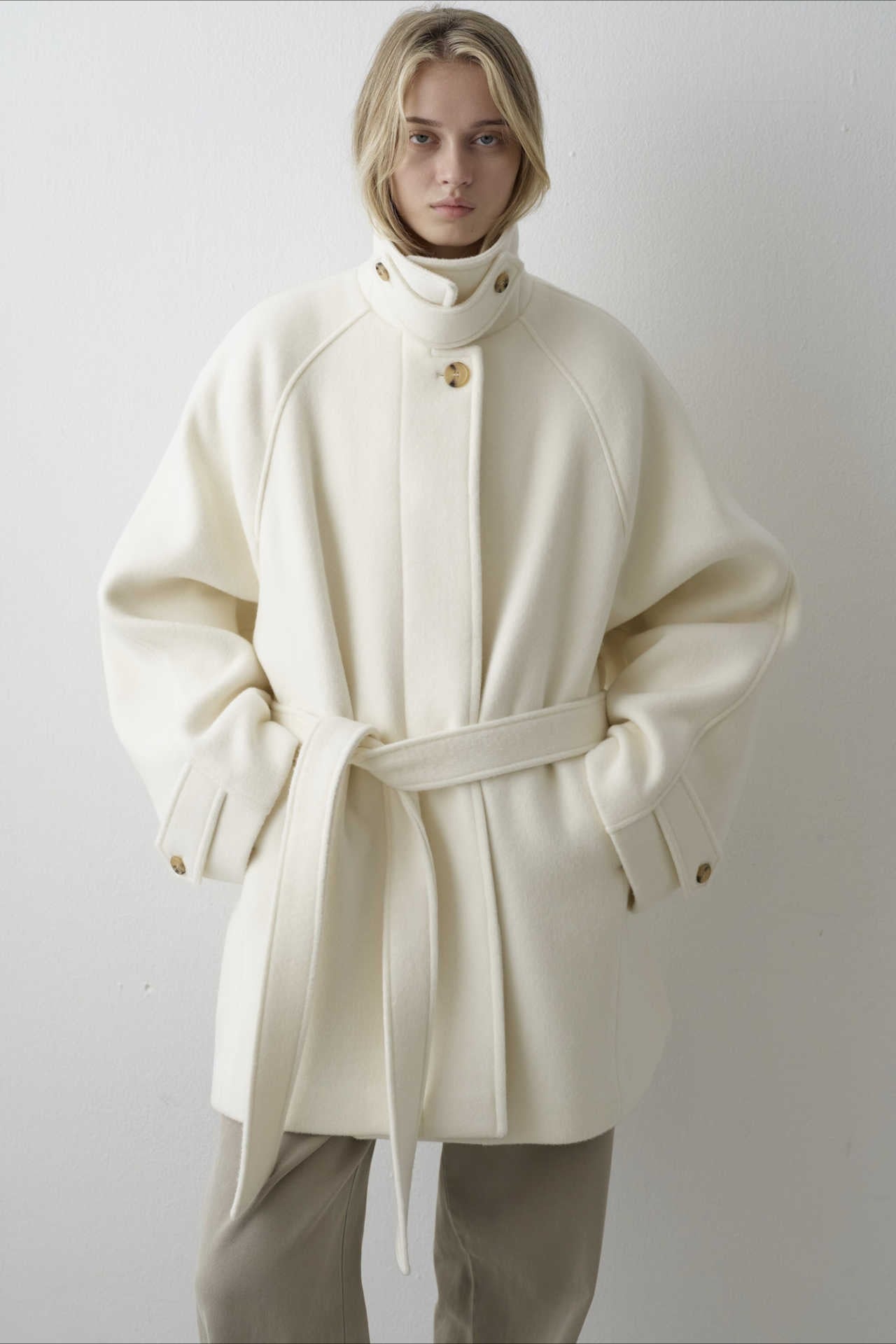 Belted Wool Longline Coat - Fashionpara