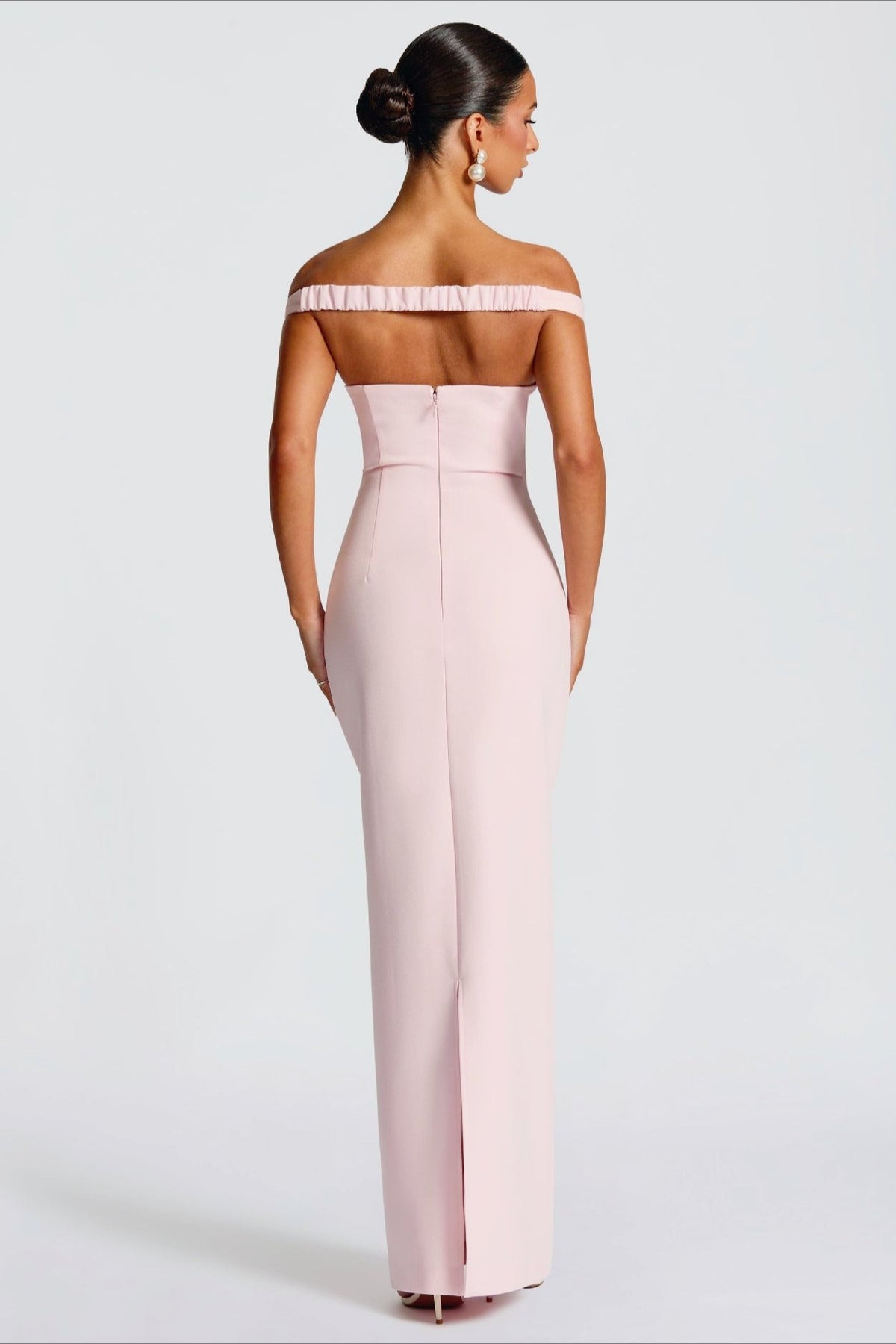 Draped Off-Shoulder Sweetheart Mermaid Maxi Gown 8