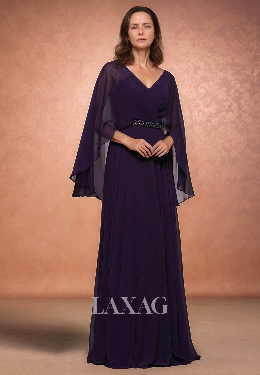 Sleeveless V-Neck Pleated Cocktail Gowns Beaded Tulle A-Line Mother of the Bride Dress with Overlay