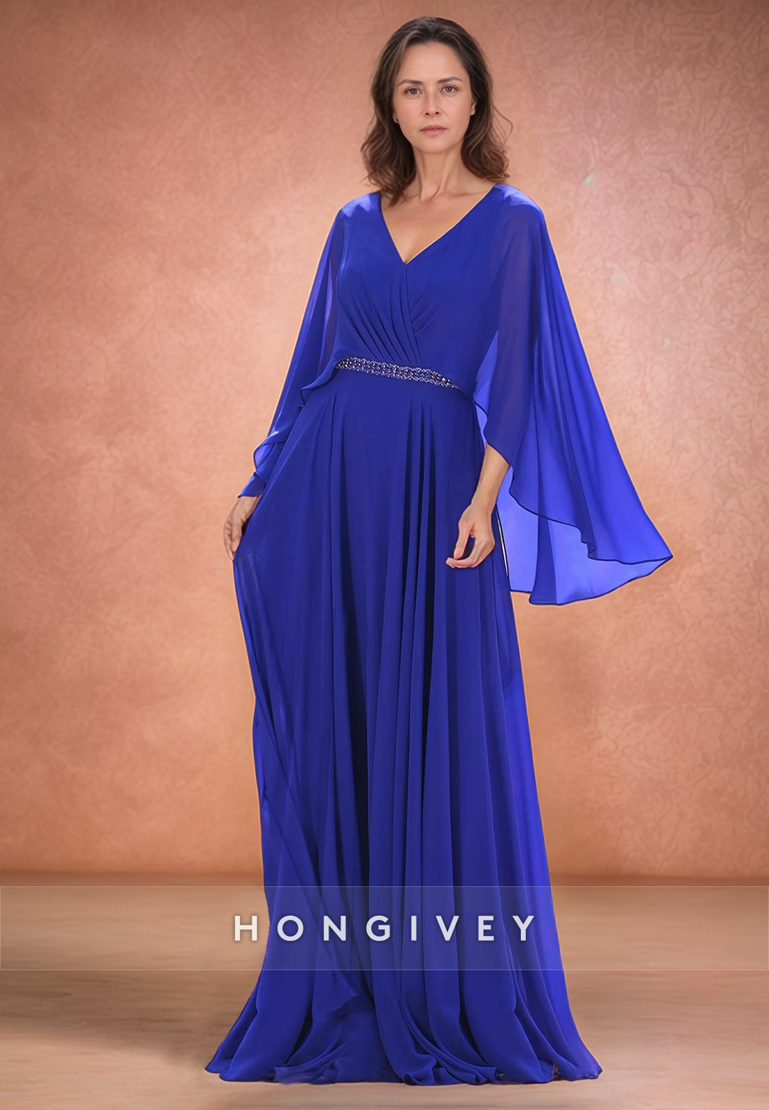 Sheath Sweep Train Tulle Sleeveless Pleated Glitter Royal Blue Elegant Mother of the Bride Dress