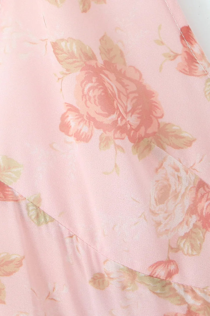 Floral Print Halter Neck Fit & Flare Midi Dress 3