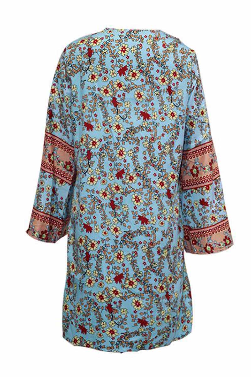 Boho Print Loose Cardigan  Fashionpara