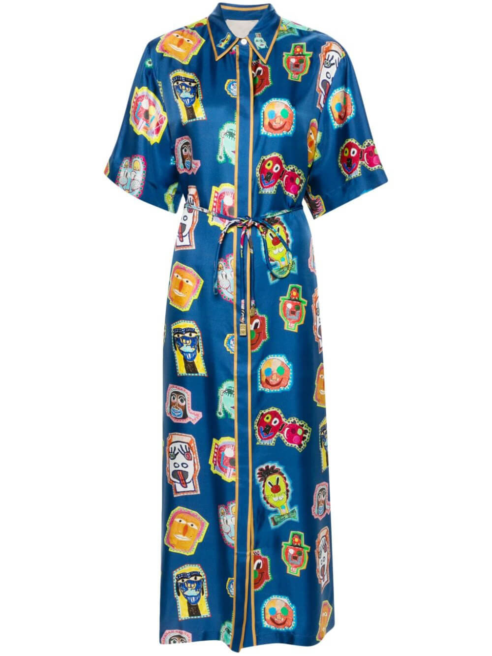 Unique Graffiti Fun Print Midi Dress - Fashionpara