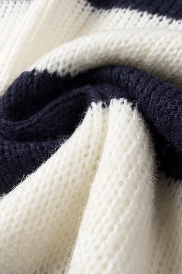 PrincessAce Striped Crewneck Sweater for Effortless Style